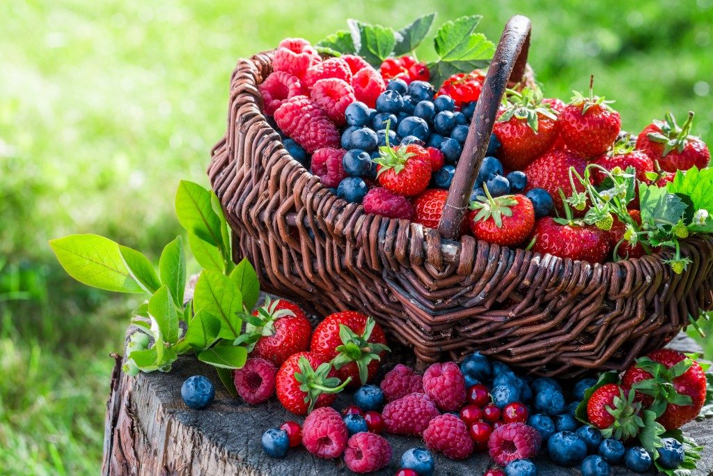 Ripe mixed berries