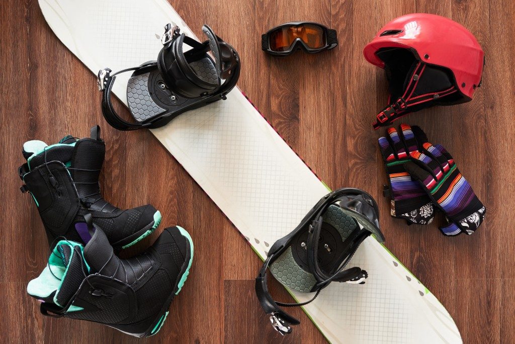 snow boots and ski accessories