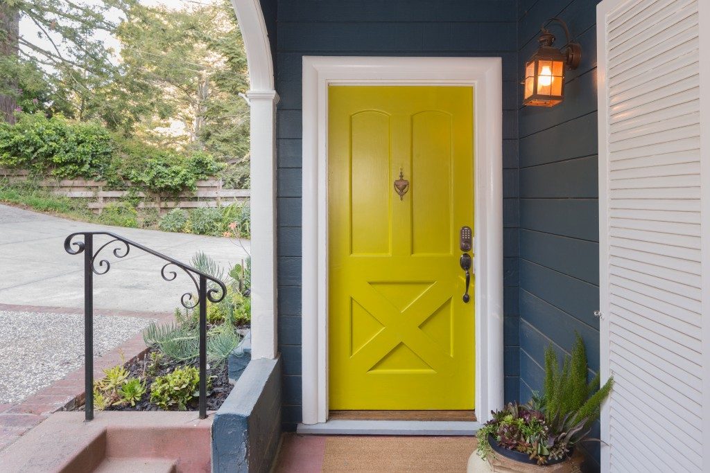 Yellow Green entry door