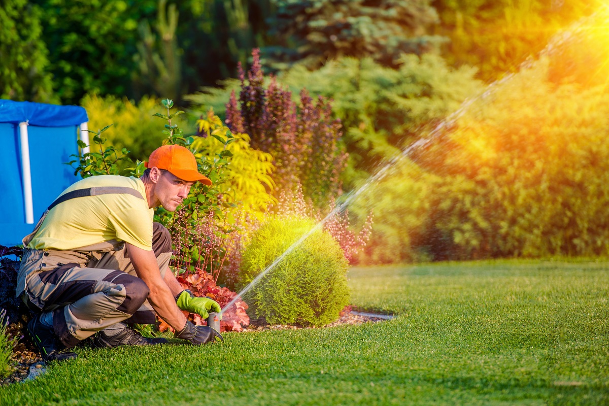 gardener fixing the hose