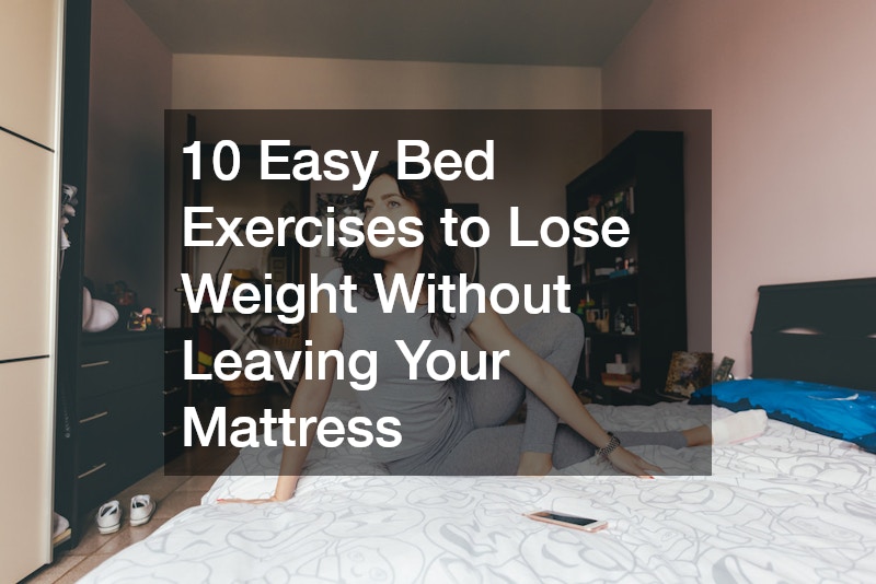 woman exercising in bed