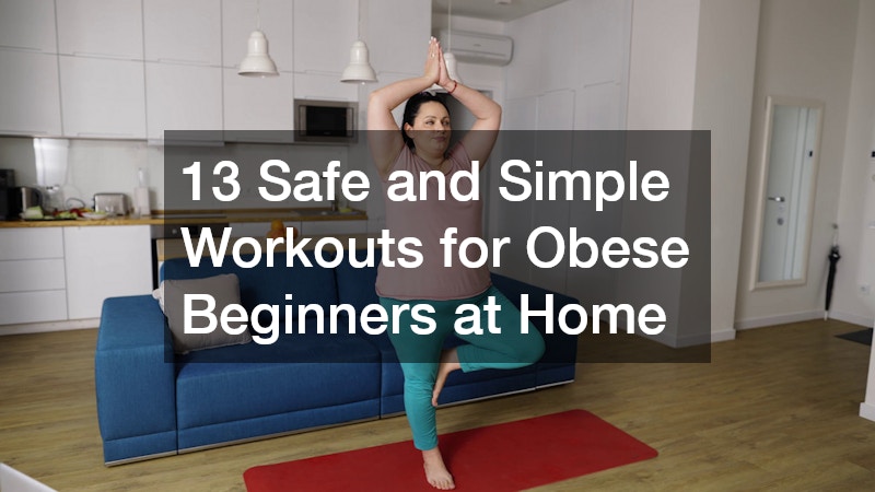 obese woman working out